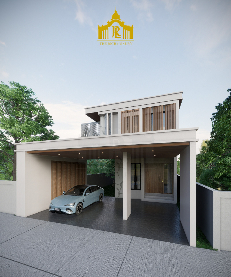 ผลงานออกแบบบ้านพักอาศัย 2ชั้น จ.กรุงเทพมหานคร
